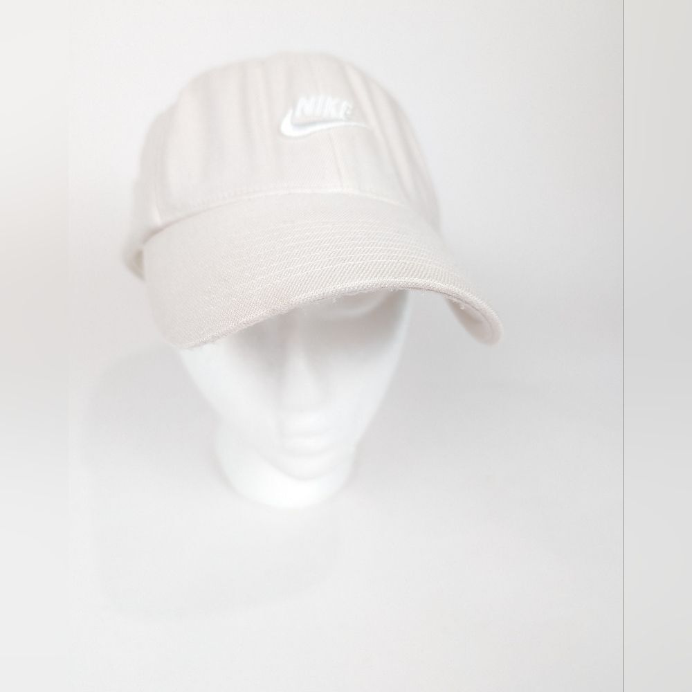 Nike Sportswear White on White Baseball Hat Cap Swoosh Logo - Picture 3 of 13